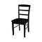 International Concepts 42 in. Solid Wood Round Dual Drop Leaf Dining Table with 4 Chairs in Distressed Oak/Black K42-42DL-C46-2-4 - alternate 4